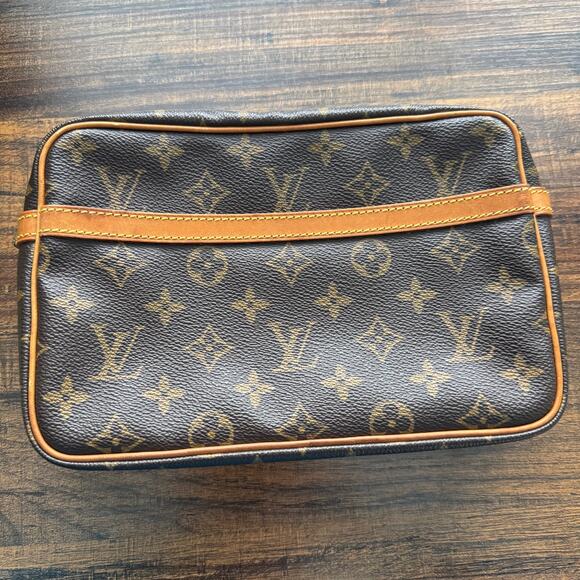 Vintage 1987 Louis Vuitton Monogram Coated Canvas Compiegne 23 Clutch Bag - Picture 2 of 12